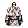 thumbnail image 3 of Rooster and Silhouette Grey Pattern Cute School Backpack Bag for School with Padded Back and Adjustable Shoulder Straps 15.25"x11.5"x5.25", 3 of 5
