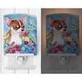 thumbnail image 2 of Caroline's Treasures 7053CNL Chihuahua in flowers Ceramic Night Light, 6x4x3", multicolor, 2 of 2