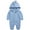 Blue dinosaur, variant on WIBACKER Infant Baby Boys Girls Dinosaur Costume Hooded One-Piece Romper Toddler Halloween Outfit Clothes