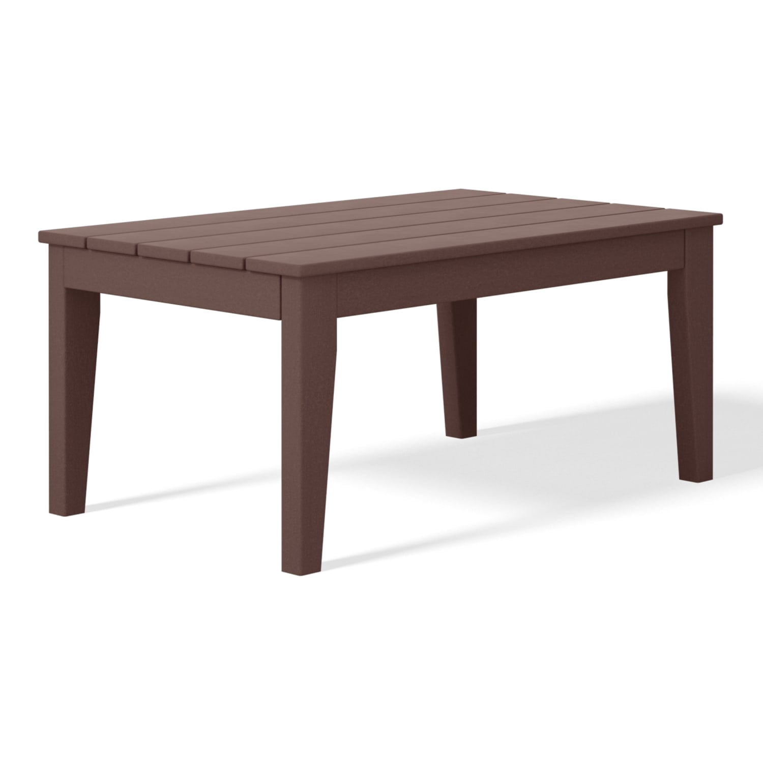 WestinTrends Malibu Low Outdoor HDPE Patio Rectangle Coffee Table, Dark Brown