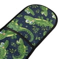 thumbnail image 2 of Dailycode Double Sided Oven Mitt with Loop Heat Resistant Kitchen Long Potholders 7" x 35" Crocodile and Leaf, 2 of 6