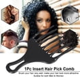 thumbnail image 3 of Graflsoa Compact Fork Comb for Styling - Sleek Black ABS Design for Perfect Hair Control, Small Size 16.5cm, 3 of 6
