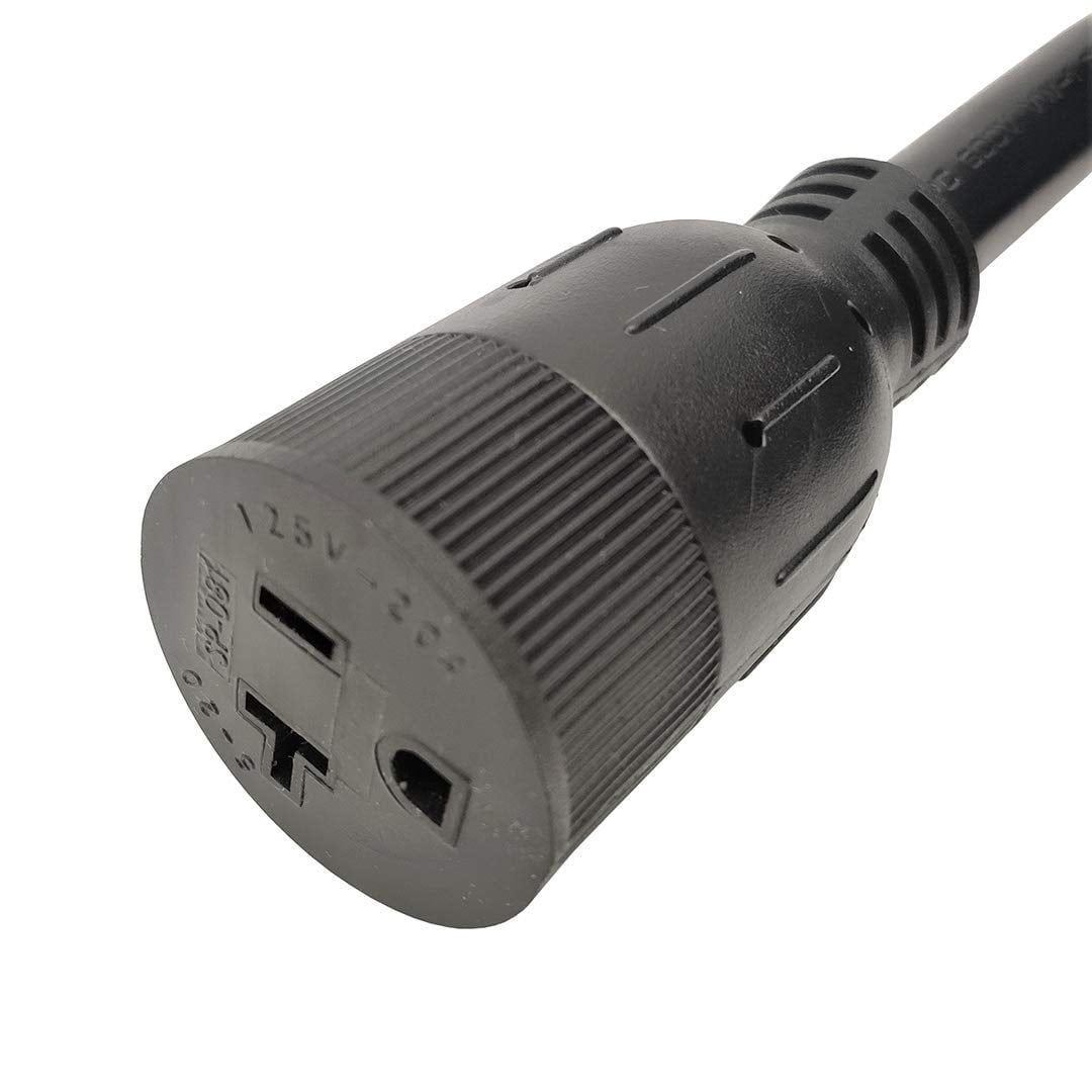 Parkworld 61674 Adapter Cord Electric Range Plug NEMA 10-50P to 5-20R T-Blade Receptacle (Also to Household Regular 5-15R Female) ONLY Output 250V（50FT）