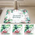 thumbnail image 2 of Seasons Greetings Drying Mat Diatomaceous Earth Super Absorbent Slip Rubber Sole Heat Resistant 230 Degrees Fahrenheit 23.6×19.7in, 2 of 11