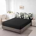 thumbnail image 4 of YST Abstract Geometry Comforter Set, 7-Piece, Twin, Black Grey Green, Geometric Square, Soft Lightweight, All Season, 4 of 5