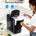 thumbnail image 4 of Portable Countertop Ice Maker,18Lbs/24H Bullet Ice Machine,7-Min 6Pcs Fast Ice Making Self-Cleaning,One-Touch Operation,Removable Lid Easy to Clean,Inculde Ice Scoop for Home,Kitchen,Office,RV(Black), 4 of 8
