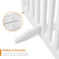 thumbnail image 3 of Best Choice Products 31.5in 4-Panel Freestanding Wooden Pet Gate w/ Walk Through Door, Adjustable Pen - White, 3 of 7