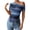 Gradient Blue, variant on Womens Summer Off The Shoulder Tops Spring Short Sleeve Mesh Tie Dye Shirt Ruched Asymmetrical Y2k Clothes