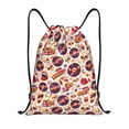 thumbnail image 1 of Gaeub rock music Skull record Drawstring Backpack Bag Sport Gym Sackpack Heavy Duty String Backpack for Men Women-Small, 1 of 6