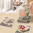 thumbnail image 5 of Star Brown Pot Holders for Kitchen Heatproof Potholder, 4 Pack Farmhouse American Country Vintage Berry Hot Pads Multipurpose Oven Pads Cloth Potholders Trivet for Cooking and Baking, 5 of 8