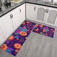 thumbnail image 2 of Pioneer Flower Floral Print Pattern Kitchen Rugs Sets Of 2,Anti Fatigue Kitchen Mat Rugs Non Slip Washable,Decorative Kitchen Floor Mats for Kitchen,Sink,Laundry,17"x30"+17"x47", 2 of 7