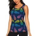 thumbnail image 3 of Goofa Retro Bright Pineapple Printed Womens Workout Tops for Women Sleeveless Yoga Shirts Athletic Running Tank Tops Sleeveless Gym Clothes Workout Apparel-XX-Large, 3 of 9