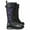 Black-Purple, variant on Milwaukee Leather MBL9357 Women's Black 14” Tall Motorcycle Boots Lace-Up High-Rise Purple Embroidered Leather Shoe 8