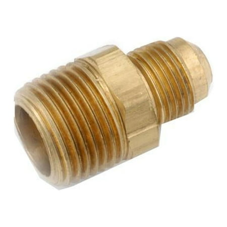 Anderson Metals 754048-0402 Flare Connector Lead Free Brass 1/4 Flare x 1/8 In. MPT - Quantity 10