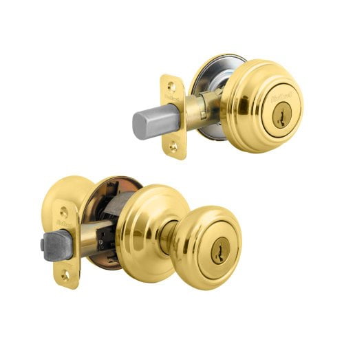 Kwikset Cameron Keyed Entry Door Knob and Single Cylinder Deadbolt