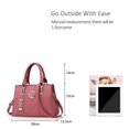 thumbnail image 3 of Women's Handbag Top Handles Shoulder Bag Classic Handbag for Women, Rubber Powder, 3 of 7