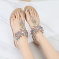 thumbnail image 1 of Las mujeres visten zapatos de playa delicadas sandalias de moda de perlas bohemias para uso diario, 1 of 9