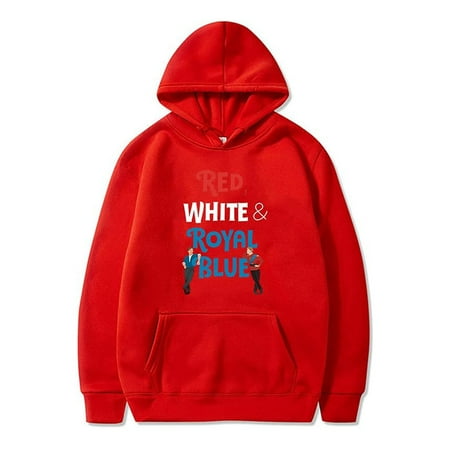 Red White and Royal Blue Unisex Hoodie 2D Fashion Printed Top Harajuku Casual Pullover Trendy Sweatshirt Hipster Streetwear Loose Top New Movie