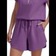 thumbnail image 3 of Pantalones Cortos Deportivos con Cordón para Mujer, de Cintura Alta, para Hacer Ejercicio en Verano, con Bolsillos. Uva Morada L, 3 of 7