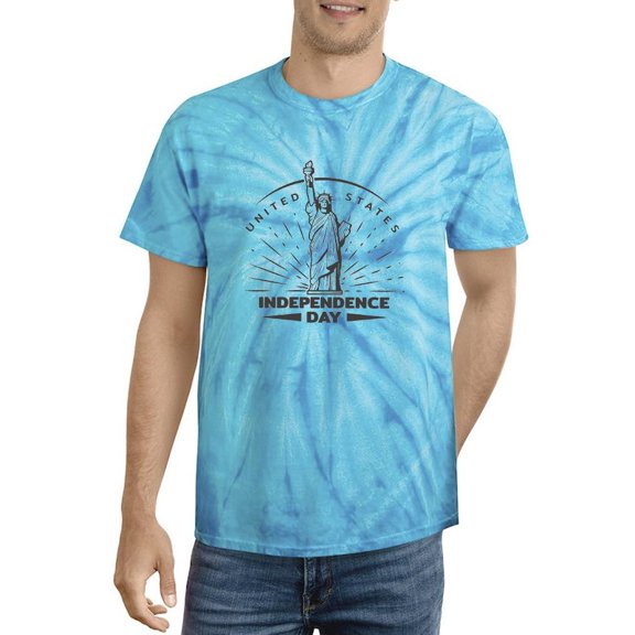 Independence Day Statue Tie Dye Cyclone Men -Image by Shutterstock, Male Medium