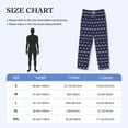 thumbnail image 4 of Lsque Purple and Blue Squares Print Men's Pajama Pants, Lounge Pant - Comfortable Home Wear,Elastic Waistband, Stylish Design-Large, 4 of 9