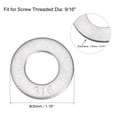 thumbnail image 3 of Uxcell 9/16" 316 Stainless Steel Flat Washer for Screw Bolt 25 Pack, 3 of 5