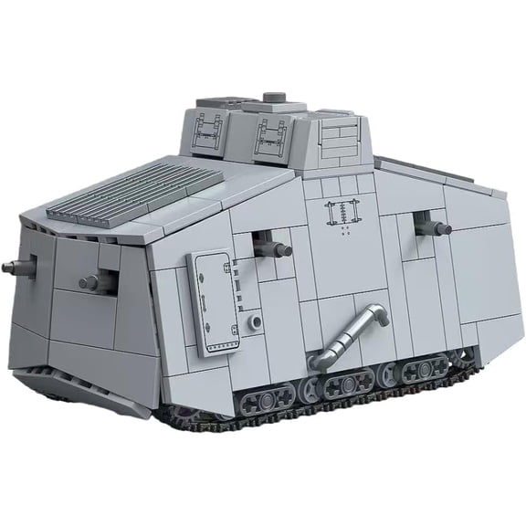 Honchoes Military WW1 A7V Tank Building Set Compatible with Lego Army Tank Model Decor Gift for Adults Boys 920 PCS