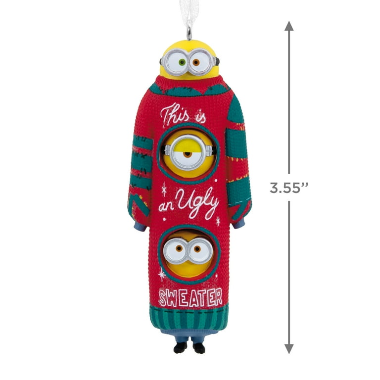 Hallmark Minions Bob Kevin and Stuart the Minions in Ugly Christmas Sweater Ornament 0.06lbs