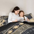 thumbnail image 4 of Manfei Rugby Ball Game 7 Pieces Bedding Comforter Set,Football Sport Theme Full Bedding Set,Brown Black Helmet Fitted Sheet Flat Sheet For Boys Teens,Super Cozy Room Decor Reversible, 4 of 8