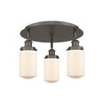 thumbnail image 3 of Innovations Lighting  Dover - 3 Light 16" Flush Mount Oil Rubbed Bronze/Matte White, 3 of 5