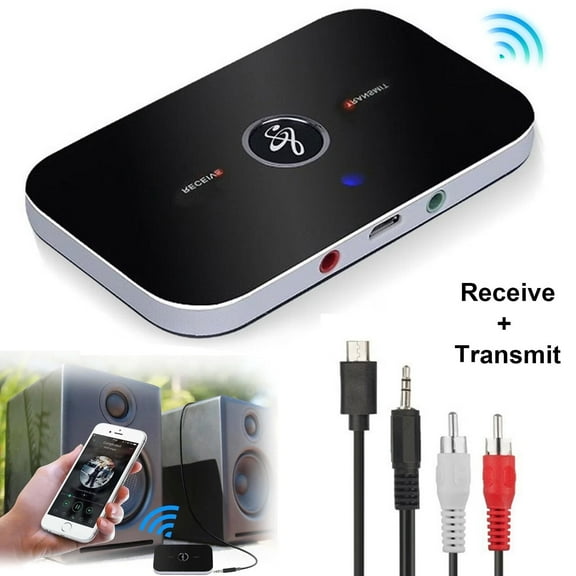 Blue tooth Transmitter Receiver - Blue tooth 5.0 Transmitter for TV, Wireless Audio Adapter for Home Stereo/Headphones/Speakers/ Home Theater/TV/PC/Car