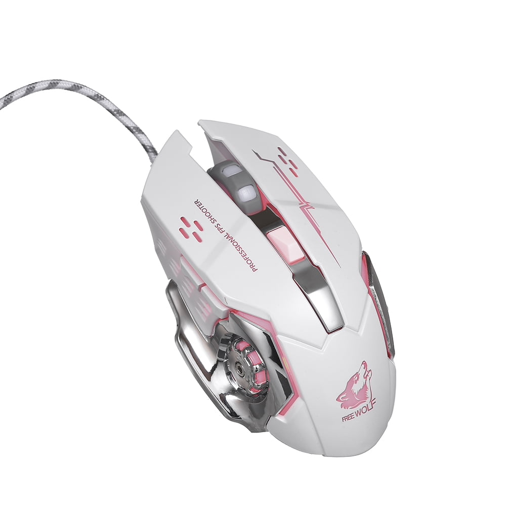 Free Wolf Wired Gaming Mouse Professional FPS Mouse with 4000DPI Silent