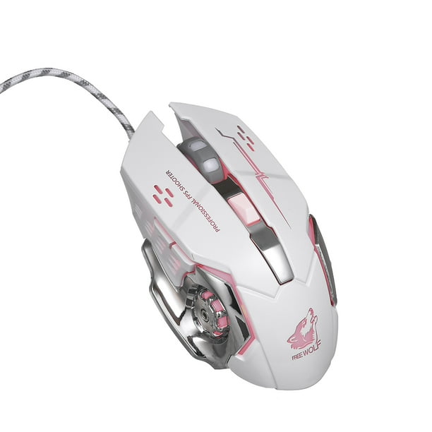 Free Wolf Wired Gaming Mouse Professional FPS Mouse with 4000DPI