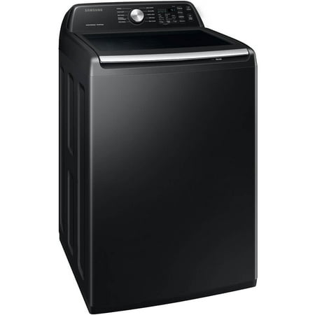 Samsung - 4.4 cu. ft. High-Efficiency Top Load Washer with ActiveWave Agitator and Active WaterJet - Brushed black