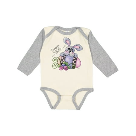 

Inktastic Happy Easter Bunny Rabbit Boys Long Sleeve Baby Bodysuit