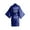 Blue, variant on Elegant Solid Color Rhinestone Bride Bathrobe For Women Silk Like Wedding Morning Gown Bridal Makeup Robe For Bridal Parties And Celebrations