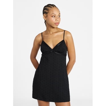 No Boundaries Cotton A Line Mini Dress, Women's XXS-XXL
