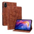 thumbnail image 2 of FJLBDE Case for Xiaomi Redmi Pad 2 11 Inch 2025, Embossed Flower PU Leather Flip Wallet Folio Stand Cover, Brown, 2 of 7