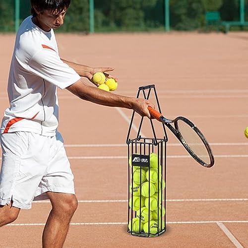 Tennis Ball Collector, Tennis Balls Picker Basket, Portable Tennis Ball Picker Pickleball, Easily Pick Up Pickle Ball Retriever Basket, Artifact Pickup Basket Carrying and Storage