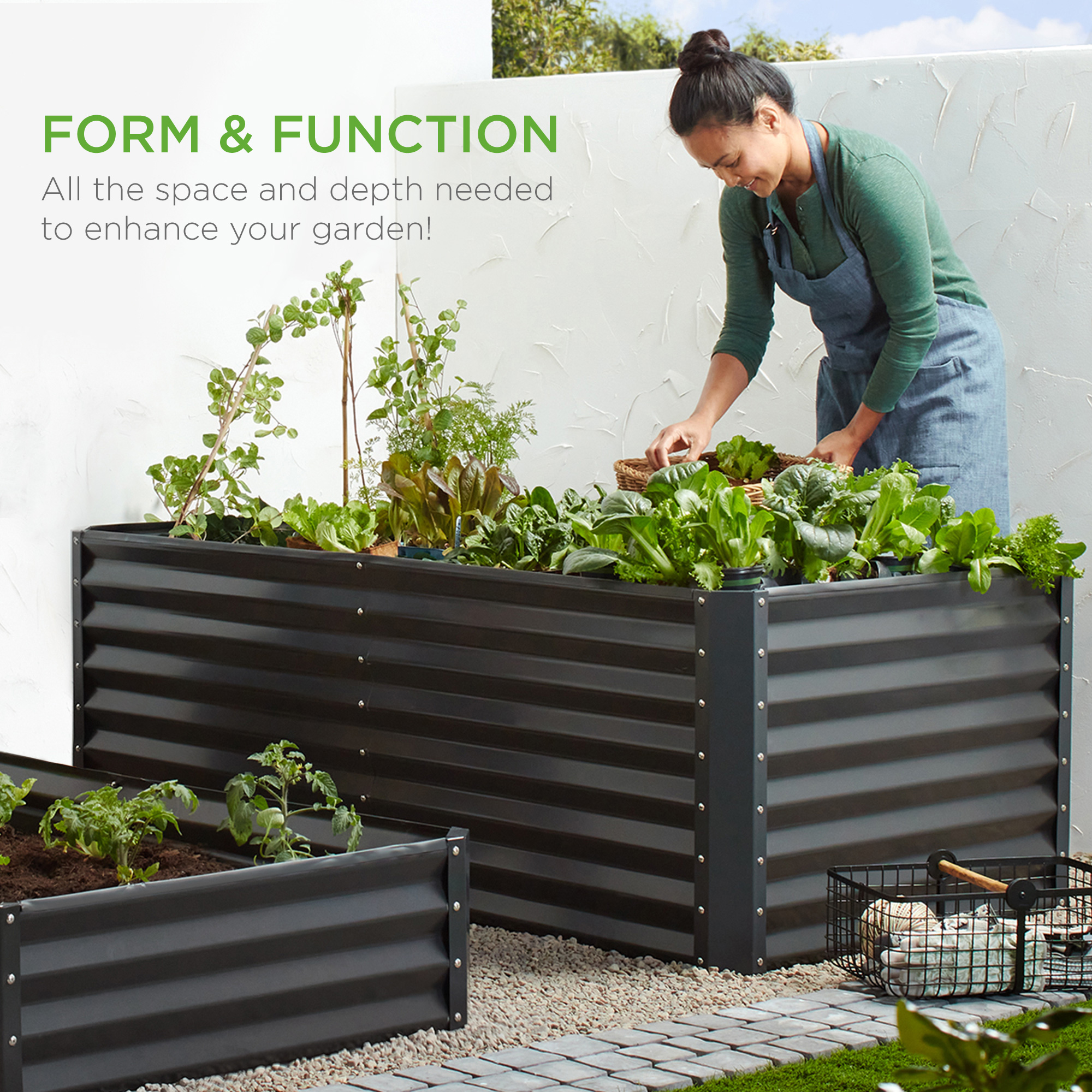 Best Choice Products 6x3x2 ft Raised Garden Bed, Gray photo 7