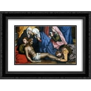 Plautilla Nelli 2x Matted 24x18 Black Ornate Framed Art Print 'Lamentation with Saints (detail)'