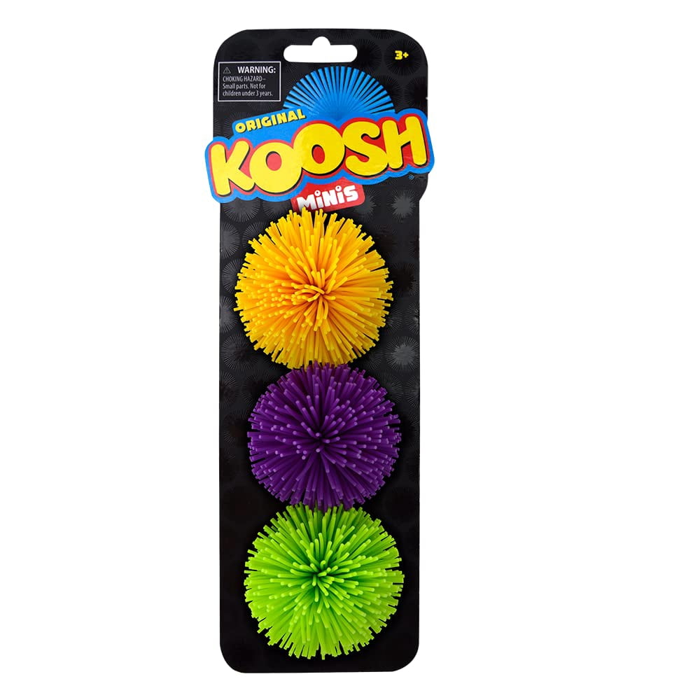 Koosh Balls, Mini Variety 3 Pack - Beach Outdoor Games for Adults and Family, Fidget Toys, Screen-Free, Ages 3+