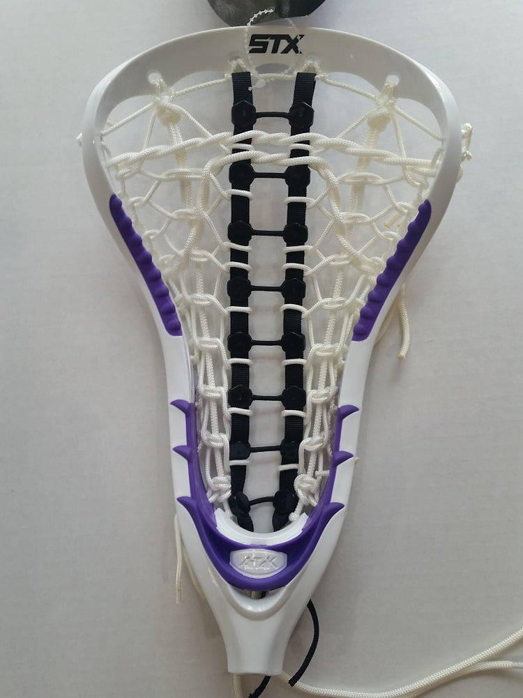 STX Women AtTaK Lacrosse Head Strung White Purple