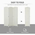 thumbnail image 3 of HOMCOM Room Divider, 3 Panel Folding Privacy Screen, 6FT Tall Portable Wicker Weave Partition Wall Divider for Bedroom, Home Office, White, 3 of 9