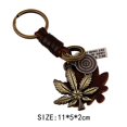 thumbnail image 2 of AMERTEER Maple Leaf Leather KeyRing Best Friend Grass Gift Idea Women & Men Home Key Rasta KeyChain Maple Leaf Earrings, 2 of 4