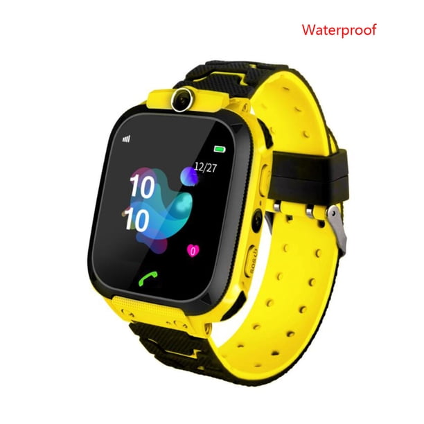 Reloj para niños con chat de voz Reloj de pulsera con pantalla de 1,44 pulgadas para niños con correa de silicona, impermeable, amarillo Eigraketly EL2943-06B