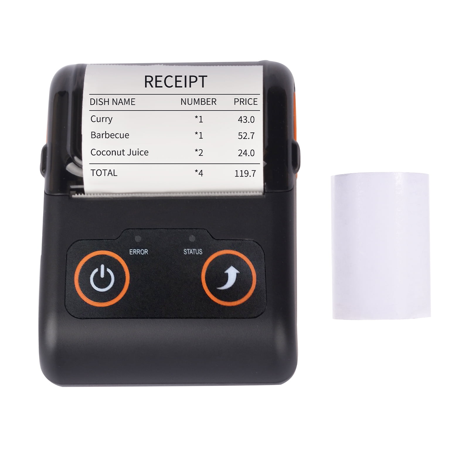 Portable Receipt Printer 58MM Thermal Printer Mobile POS Printer USB BT