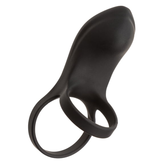 CalExotics Closer Intimate Rechargeable Ring Feel Silicone Penis Ring, Black