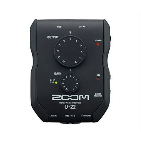 UPC: 0884354016999 | Zoom U-22 Handy Audio Interface  2-Channel Portable USB Audio Interface  1 XLR/TRS Input  Battery or Bus Powered  Phantom Power