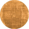 thumbnail image 1 of Ahgly Company Indoor Round Abstract Orange Contemporary Area Rugs, 5' Round, 1 of 1